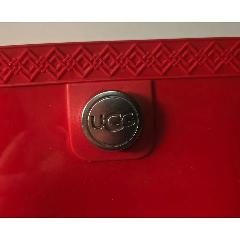 UGG Sienna Red Waterproof Rain Boots Women’s Size 8 Glossy Rubber
